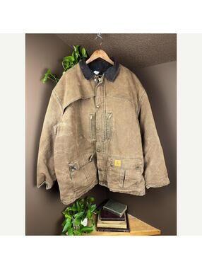 Vintage 90s Carhartt CB2582/C10 Duck Coat Jacket Made in USA 3XL Regular